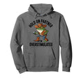 Hold Partner Im Overstimulated Western Hoodie - Aesthetic Graphic Unisex - T-Shirt, Sweatshirt, Hoodie