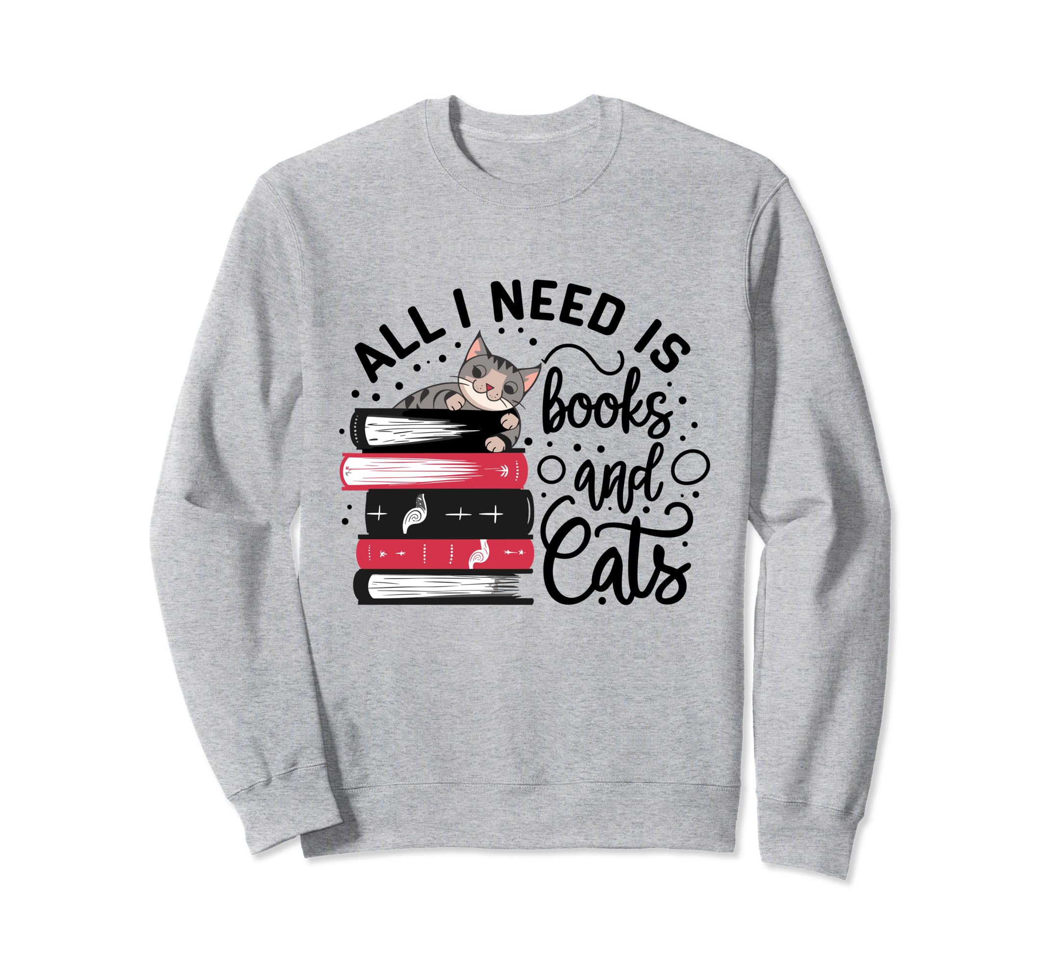 Cats Books Reading Pet Literature Gift Hoodie - Unique Graphic Men Women - T-Shirt, Sweatshirt, Hoodie