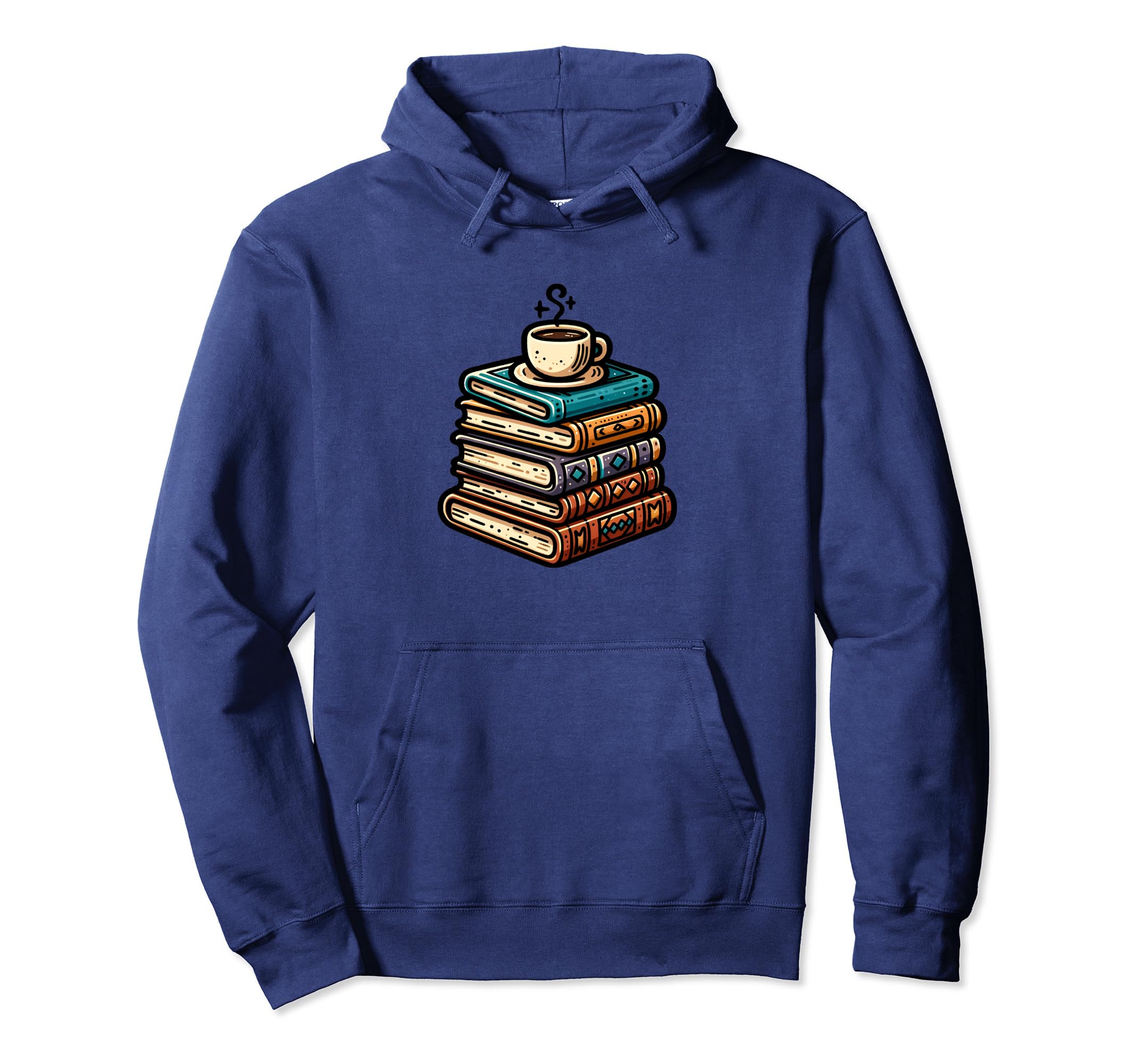 Book And Coffee Minimal Reading Coffee Hoodie - Novelty Apparel Unisex - T-Shirt, Sweatshirt, Hoodie