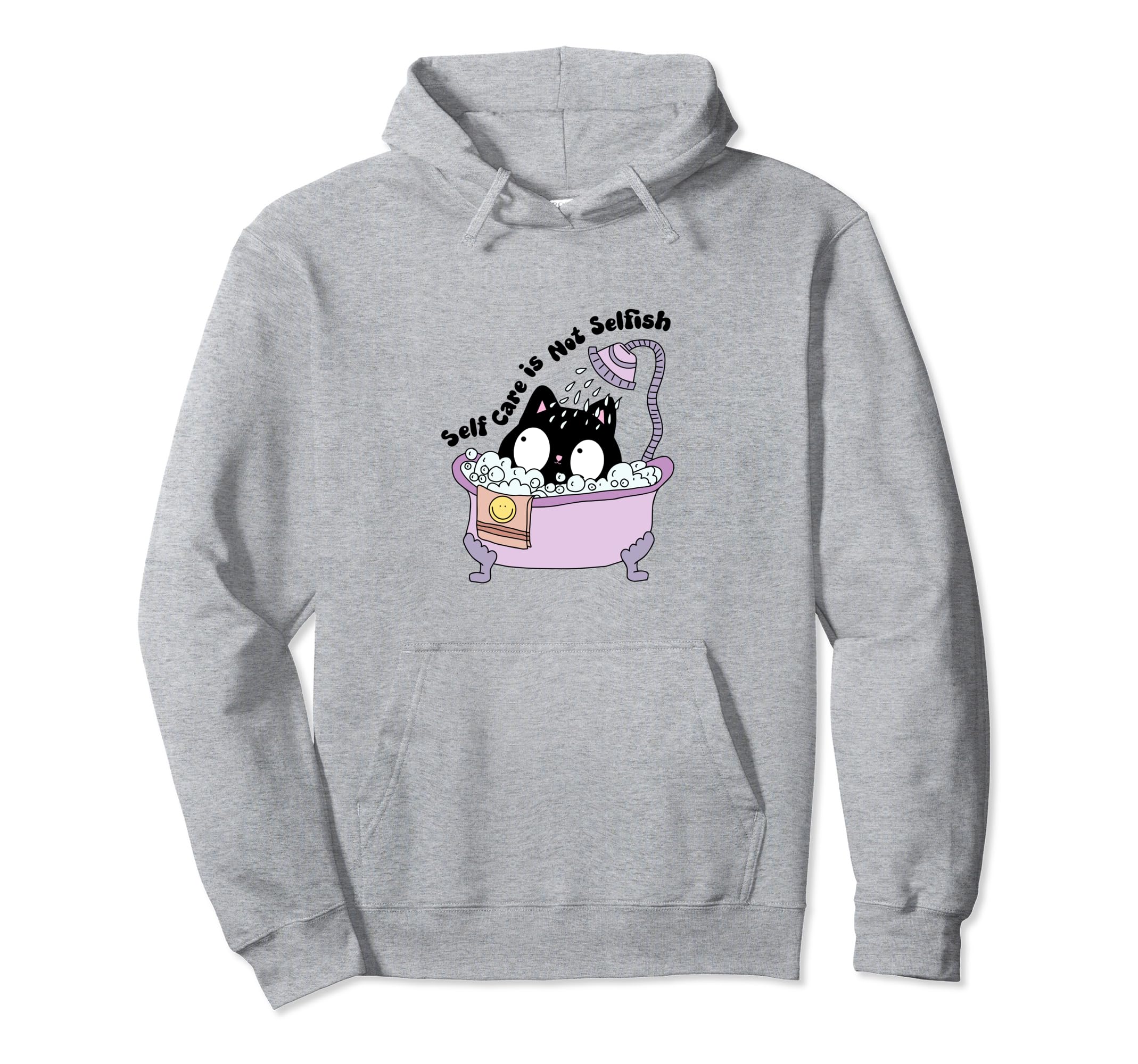 Cat Bathtub Quality Me Time Self Care Hoodie - Streetwear Style for Adults - T-Shirt, Sweatshirt, Hoodie
