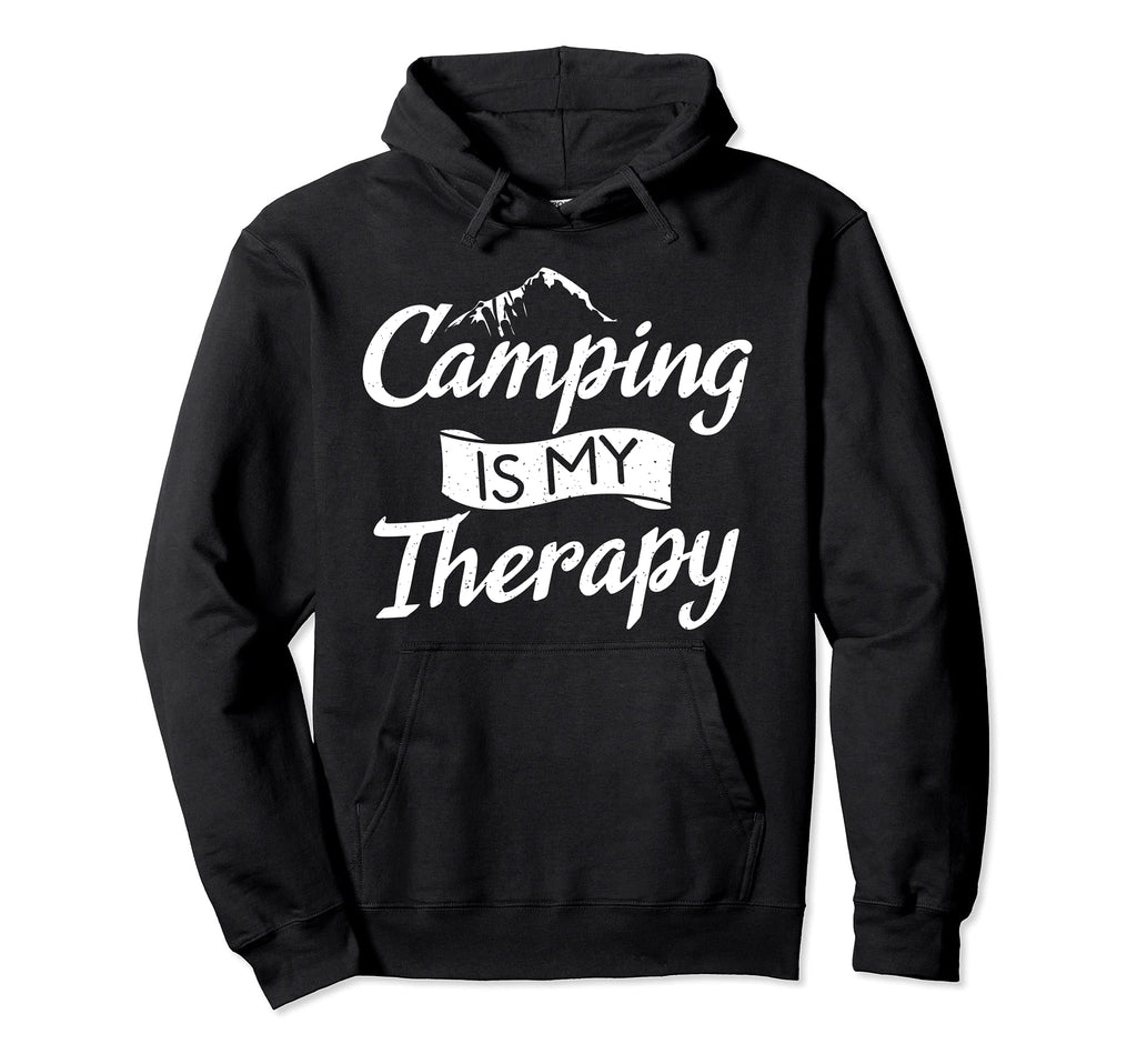 Camping Is My Therapy Travel Nature Rv Hoodie - Graphic Print Unisex - T-Shirt, Sweatshirt, Hoodie