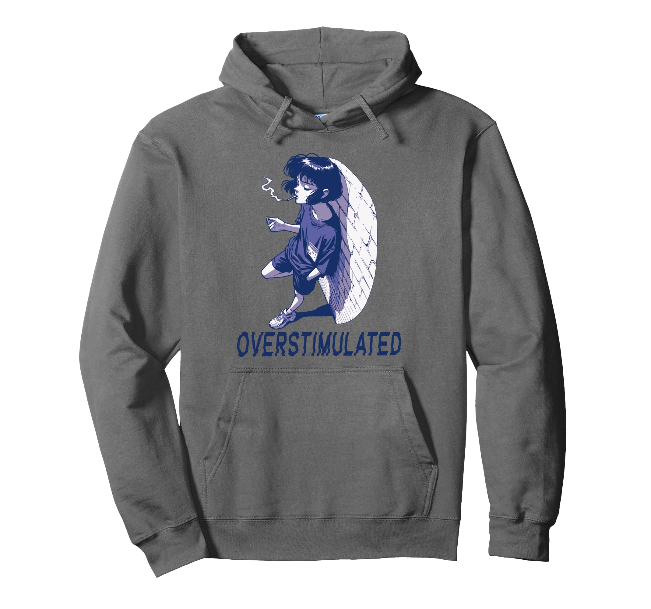 Funny Overstimulated Anime Hoodie - Aesthetic Graphic for Adults - T-Shirt, Sweatshirt, Hoodie