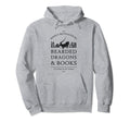 Highly Motivated Bearded Dragons And Books Hoodie - Unique Graphic Unisex - T-Shirt, Sweatshirt, Hoodie