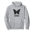 Antisocial Butterfly Minimalist Black Hoodie - Streetwear Style Unisex - T-Shirt, Sweatshirt, Hoodie