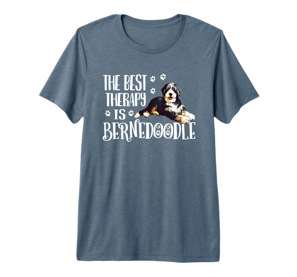Best Therapy Bernedoodle Dog Lover Tri T-Shirt - Trendy Graphic Unisex - T-Shirt, Sweatshirt, Hoodie