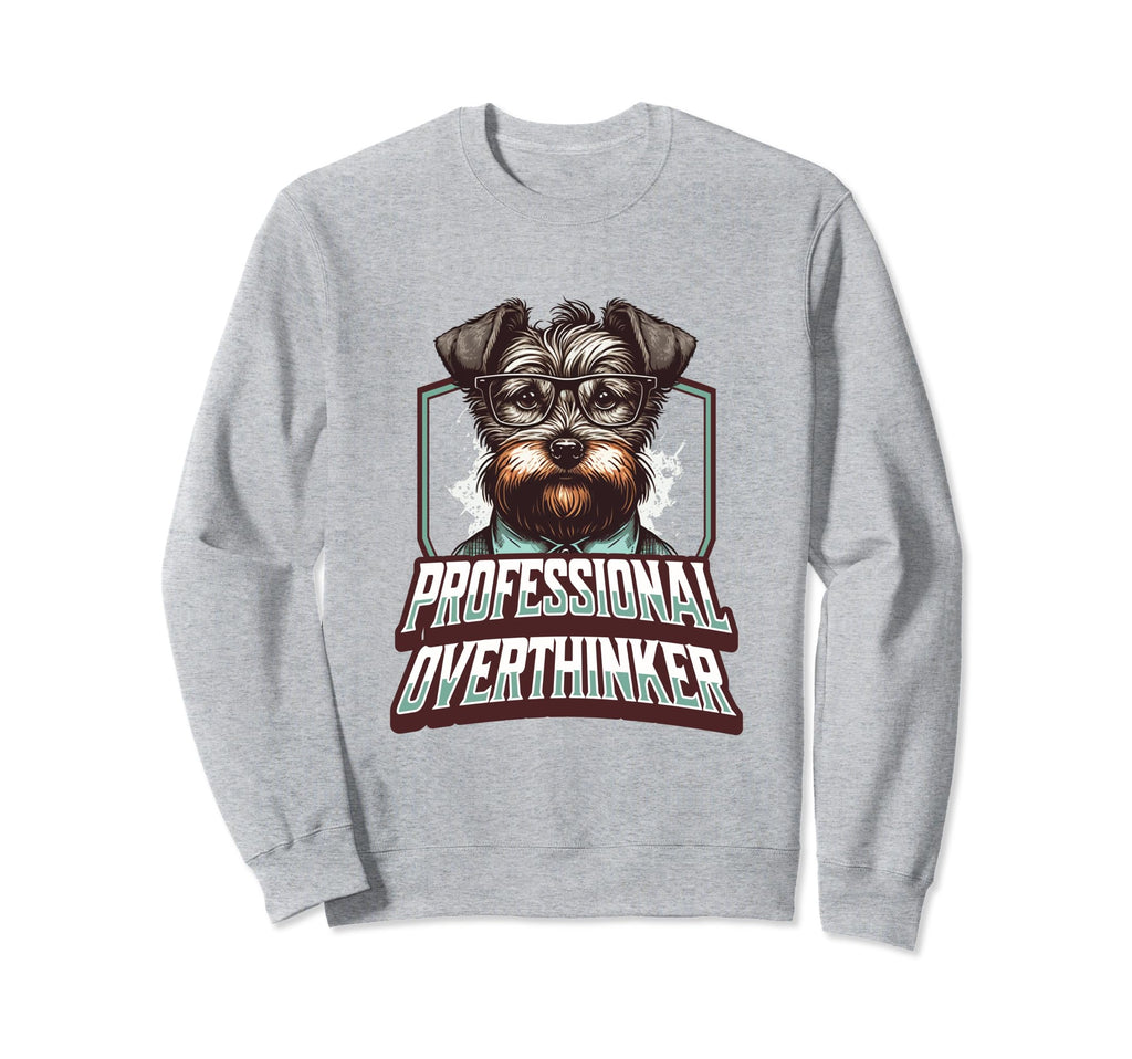 Sophisticated Overthinker Dog Lover Sweatshirt - Custom Art Print Unisex - T-Shirt, Sweatshirt, Hoodie