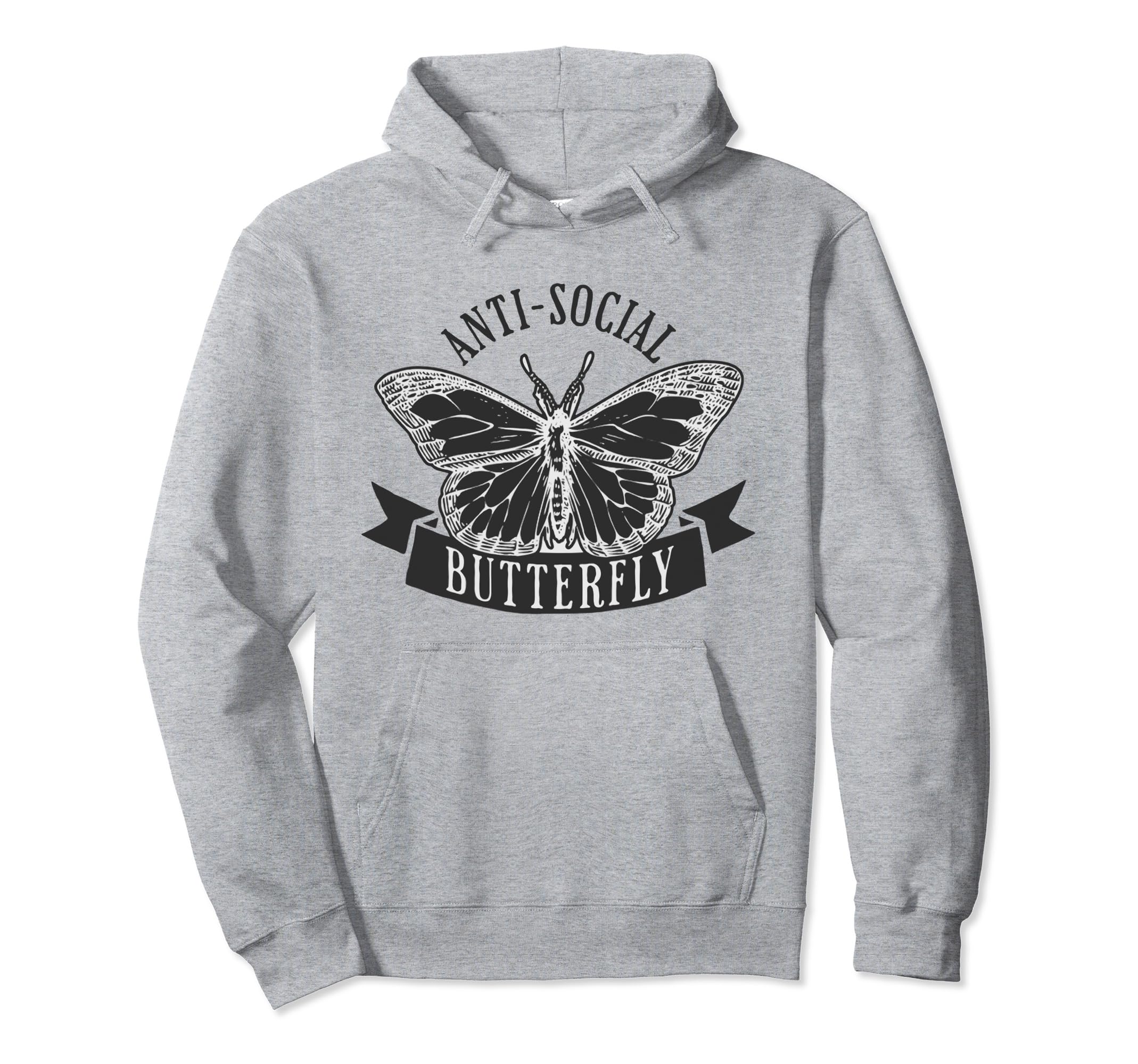Anti Social Butterfly Anxiety Bundles Hoodie - Streetwear Style Men Women - T-Shirt, Sweatshirt, Hoodie
