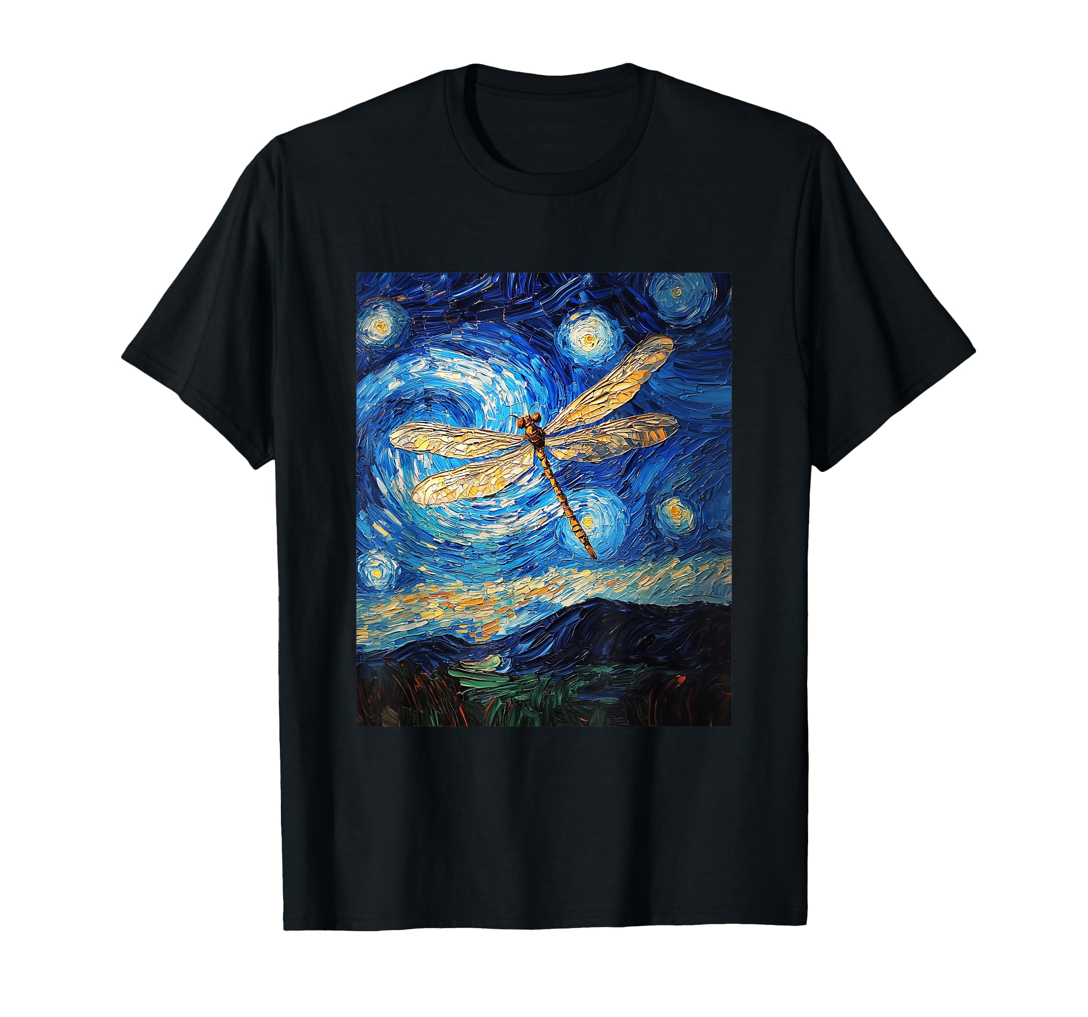 Dragonfly Insect Van Gogh Starry T-Shirt - Streetwear Style Men Women - T-Shirt, Sweatshirt, Hoodie
