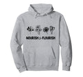 Mental Health Flowers Nourish To Hoodie - Casual Everyday Wear for Adults - T-Shirt, Sweatshirt, Hoodie