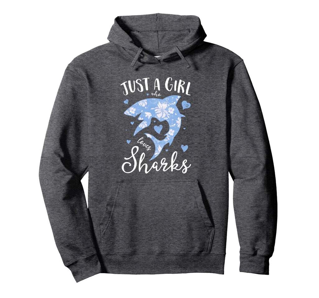 Shark Just Who Loves Sharks Shark Lover Hoodie - Novelty Apparel for Adults - T-Shirt, Sweatshirt, Hoodie