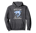 Shark Just Who Loves Sharks Shark Lover Hoodie - Novelty Apparel for Adults - T-Shirt, Sweatshirt, Hoodie