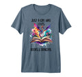 Just Who Loves Books And Dragons T-Shirt - Novelty Apparel for Adults - T-Shirt, Sweatshirt, Hoodie