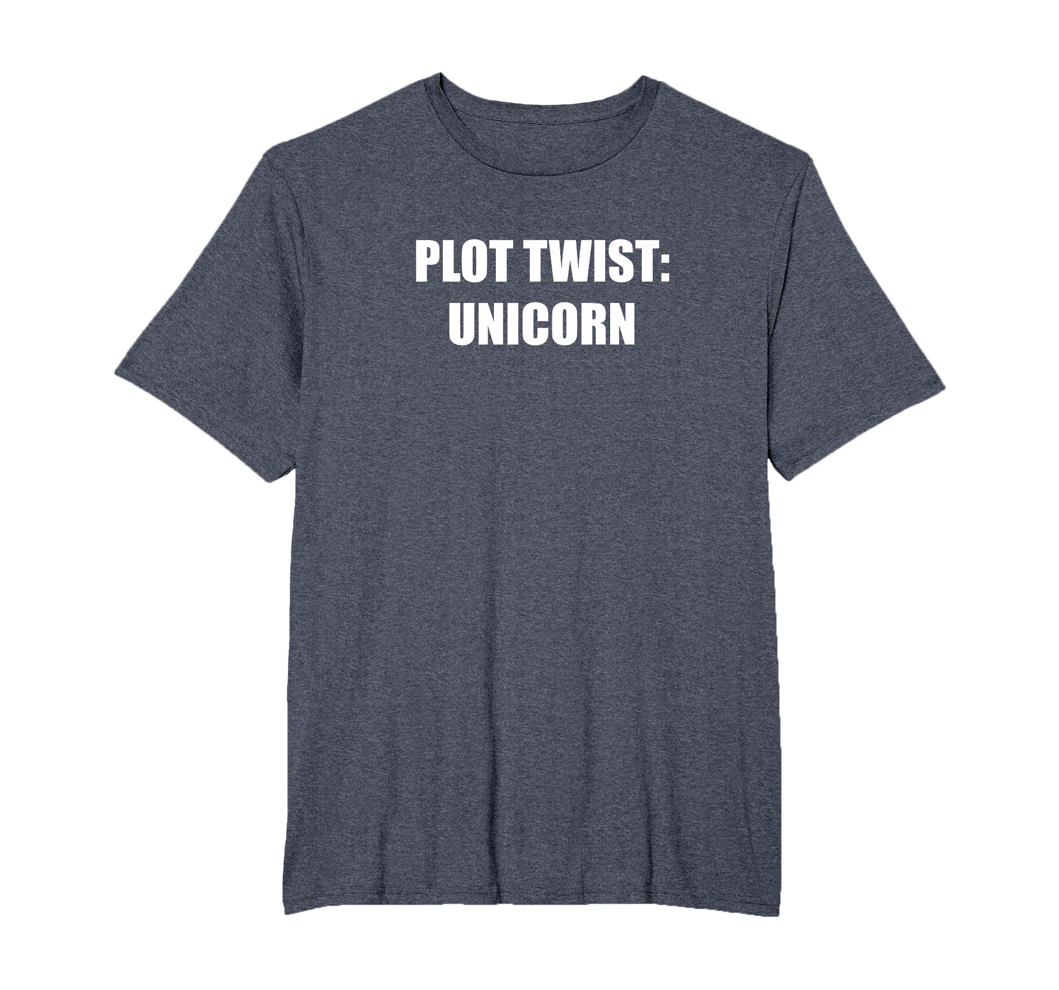 Plot Twist Unicorn Mens Big And Tall T-Shirt - Minimalist Print for Adults - T-Shirt, Sweatshirt, Hoodie