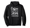 Funny Coffee Gets Me Started Jesus Hoodie - Fun Novelty Design for Adults - T-Shirt, Sweatshirt, Hoodie