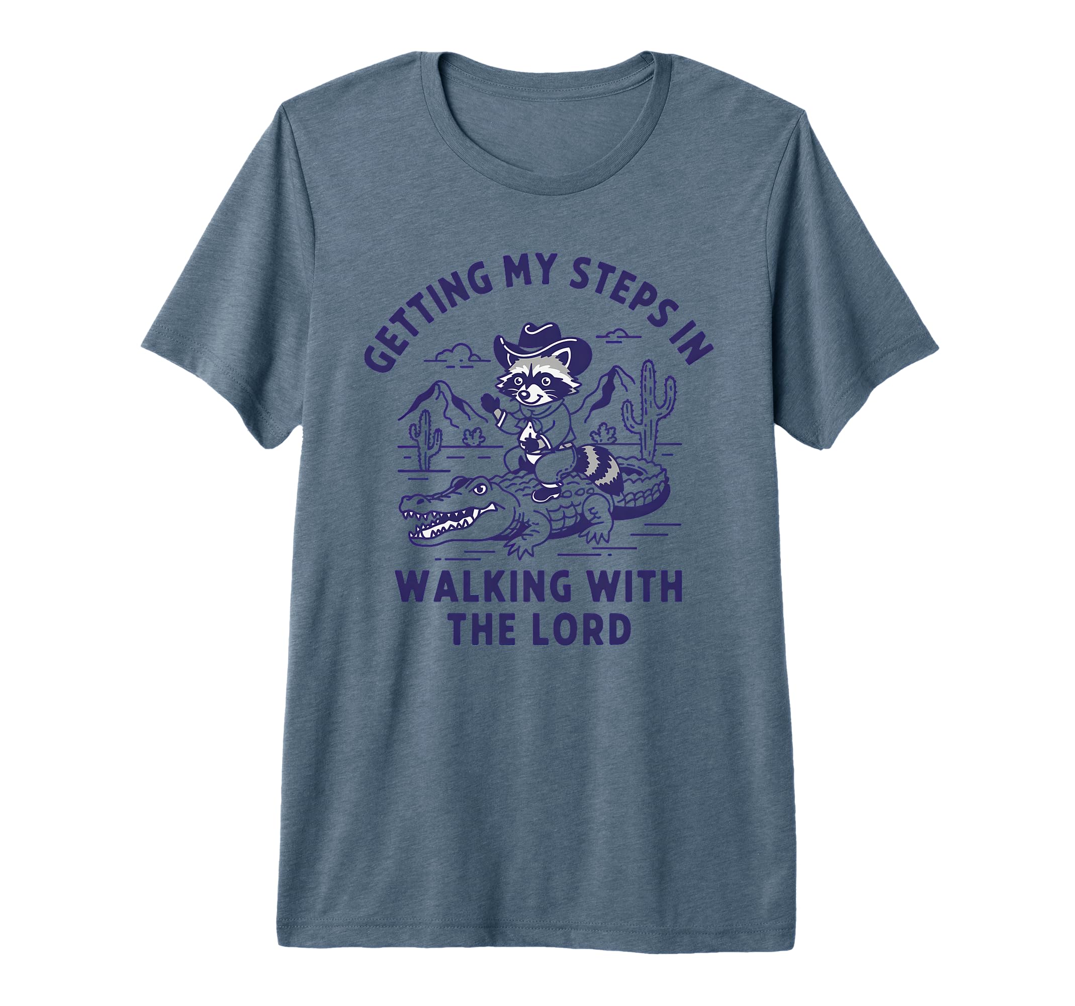 Getting My Steps Walking Lord Raccoon T-Shirt - Custom Art Print Men Women - T-Shirt, Sweatshirt, Hoodie