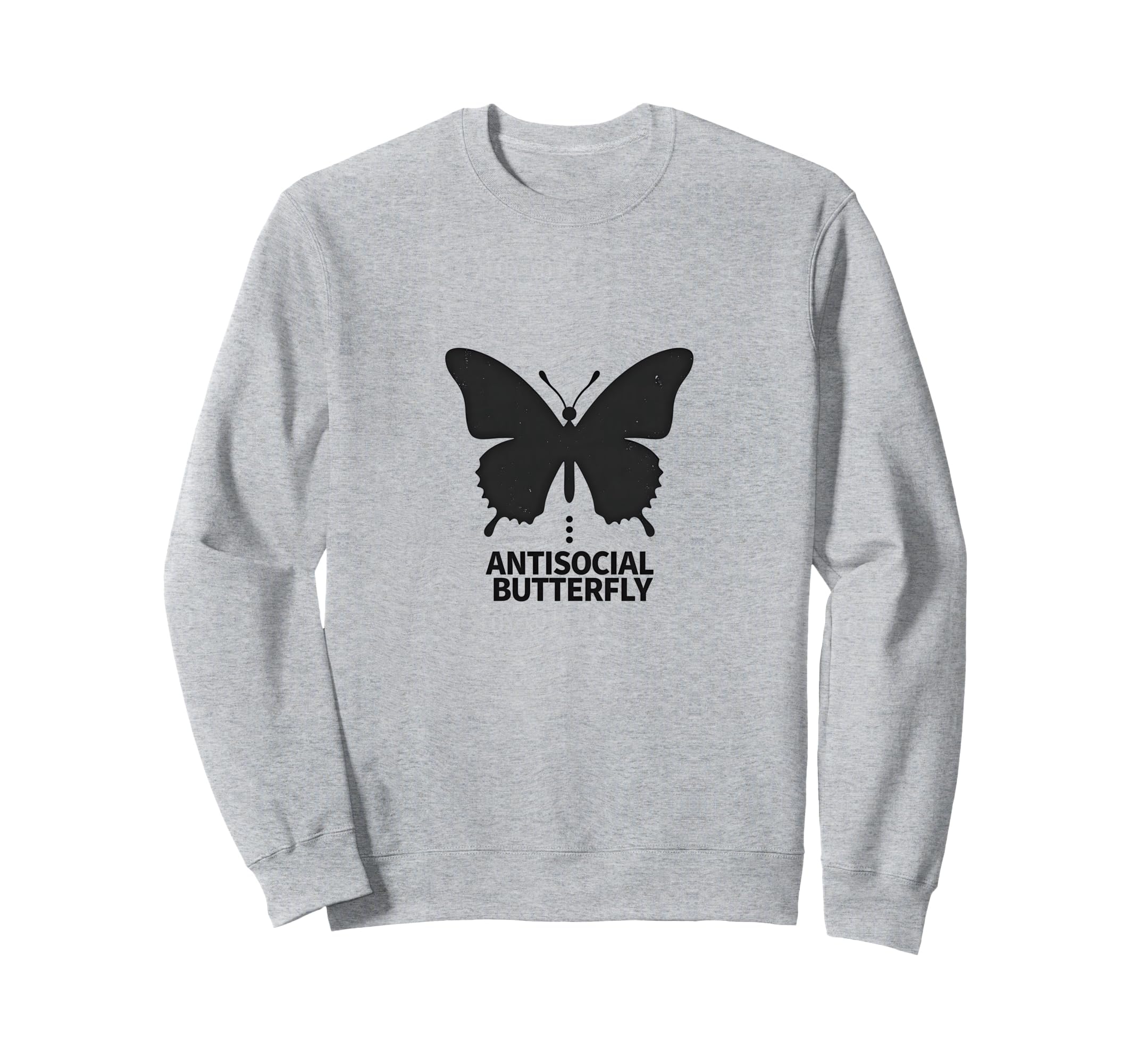 Antisocial Butterfly Minimalist Sweatshirt - Aesthetic Graphic for Adults - T-Shirt, Sweatshirt, Hoodie