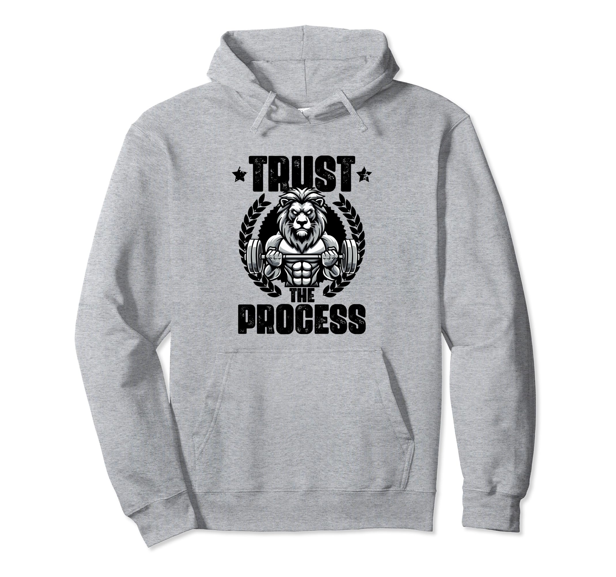 Trust Process Weightlift Workouts Gym Hoodie - Minimalist Print Unisex - T-Shirt, Sweatshirt, Hoodie
