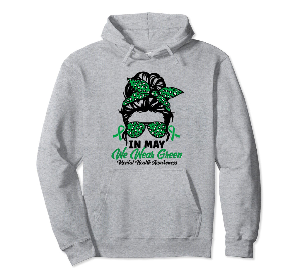 Green Messy Bun May We Wear Green Hoodie - Fun Novelty Design Men Women - T-Shirt, Sweatshirt, Hoodie