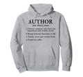 Funny Author Definition Book Writer Hoodie - Trendy Graphic Men Women - T-Shirt, Sweatshirt, Hoodie