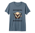 Antisocial Butterfly Tri Blend T-Shirt - Trendy Graphic Unisex - T-Shirt, Sweatshirt, Hoodie
