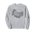 Floral Flower Book Reading Bookworm Sweatshirt - Unique Graphic Unisex - T-Shirt, Sweatshirt, Hoodie