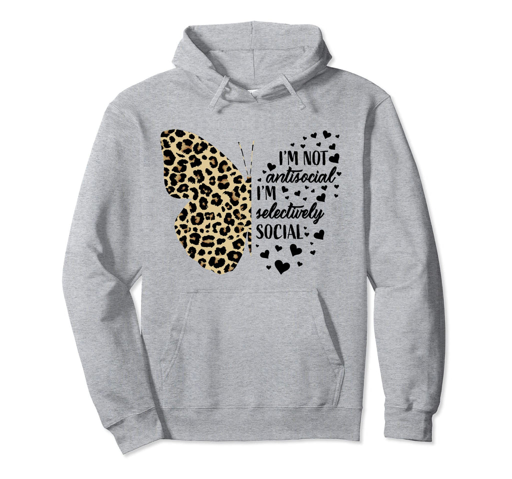 Funny Antisocial Butterfly Sarcastic Hoodie - Aesthetic Graphic Unisex - T-Shirt, Sweatshirt, Hoodie