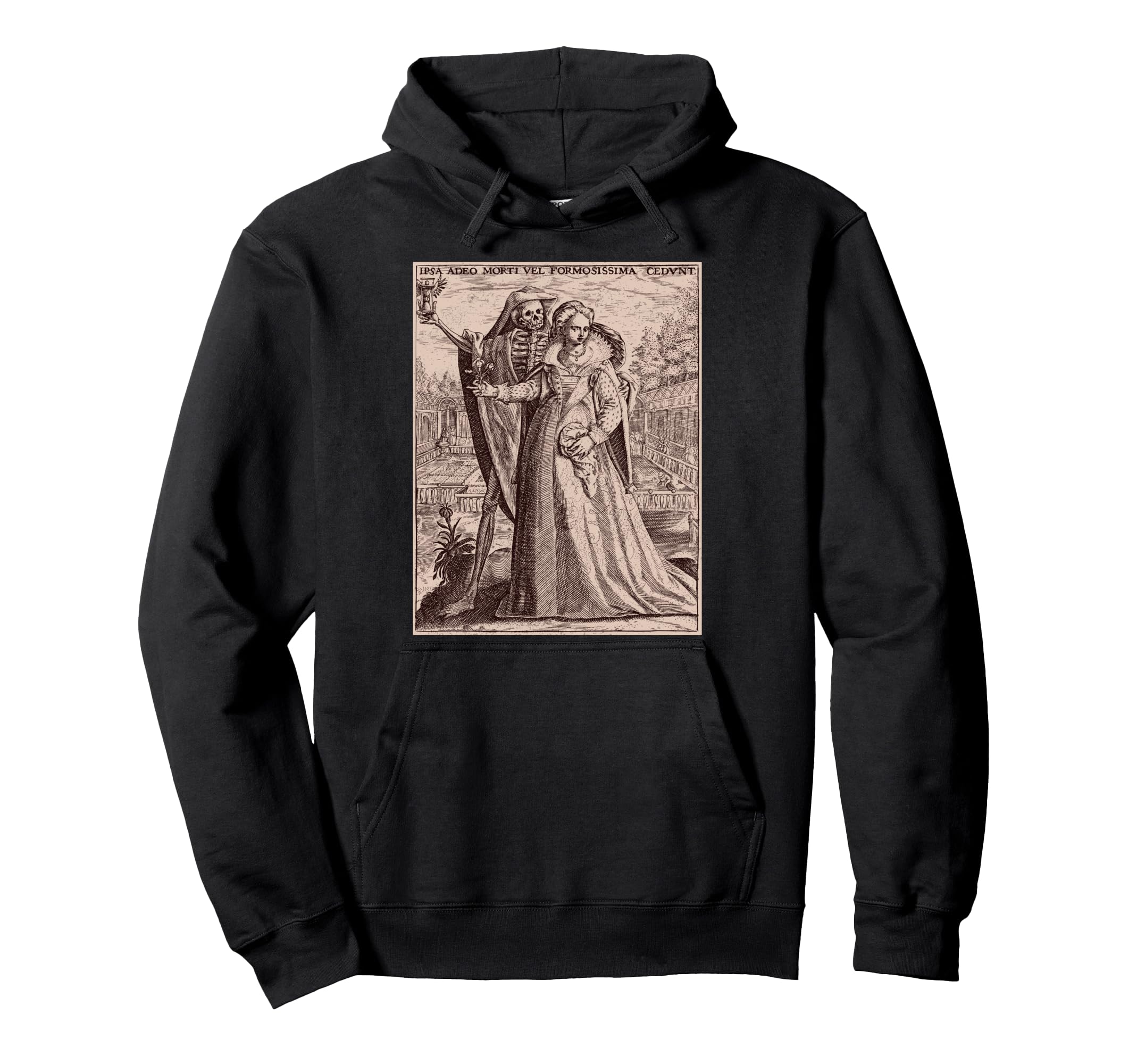 Memento Mori Death Beauty Latin Gothic Hoodie - Unique Graphic Men Women - T-Shirt, Sweatshirt, Hoodie