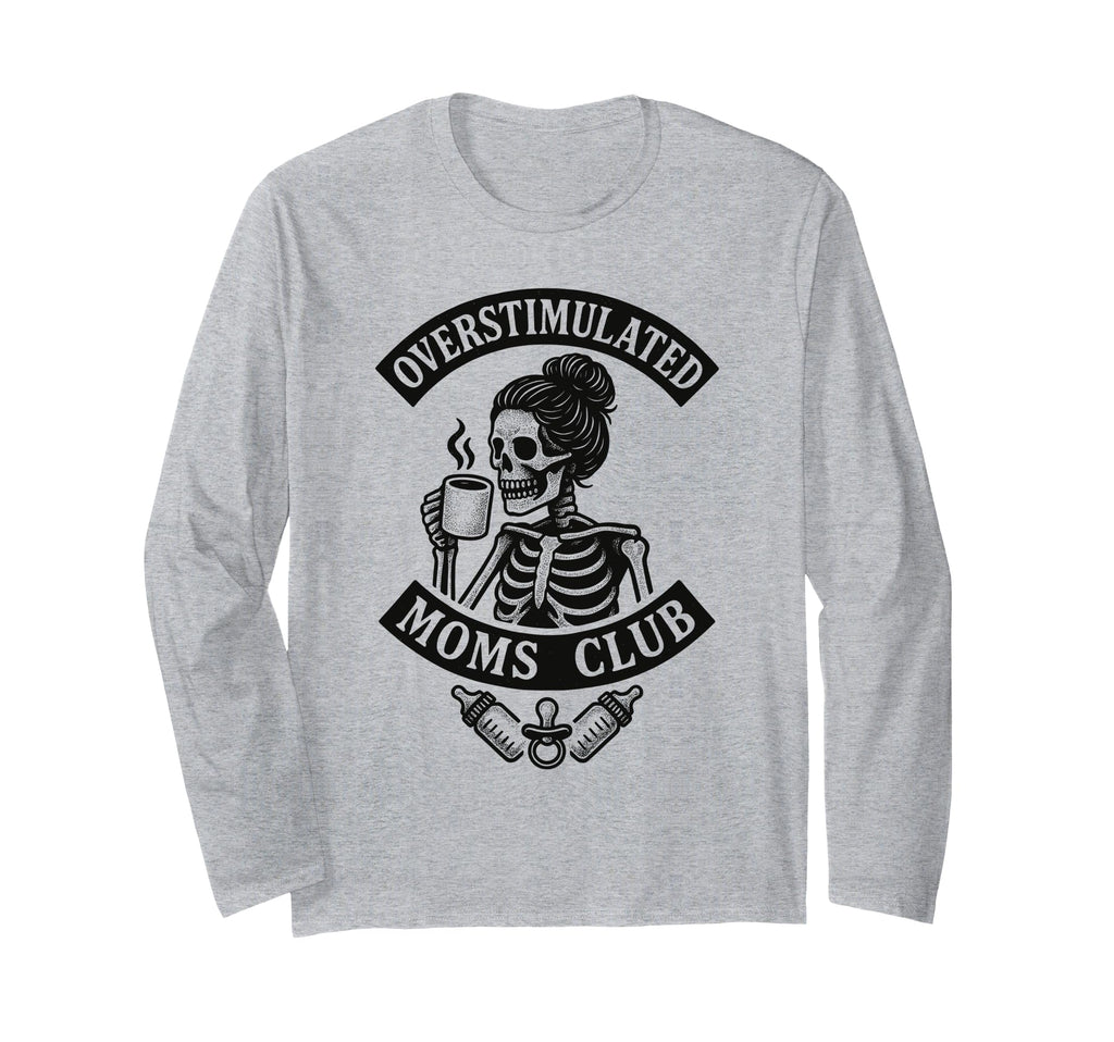Moms Club Overstimulated Groovy T-Shirt - Custom Art Print Unisex - T-Shirt, Sweatshirt, Hoodie