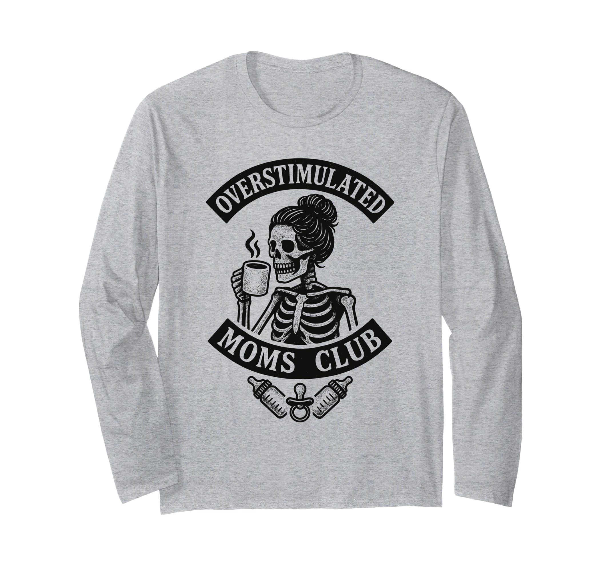 Moms Club Overstimulated Groovy T-Shirt - Custom Art Print Unisex - T-Shirt, Sweatshirt, Hoodie
