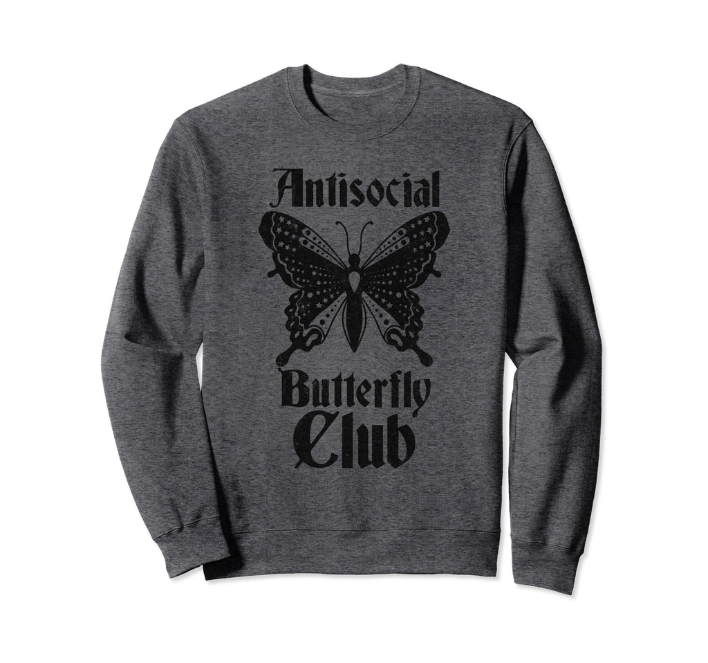Antisocial Butterfly Club Sweatshirt - Aesthetic Graphic for Adults - T-Shirt, Sweatshirt, Hoodie