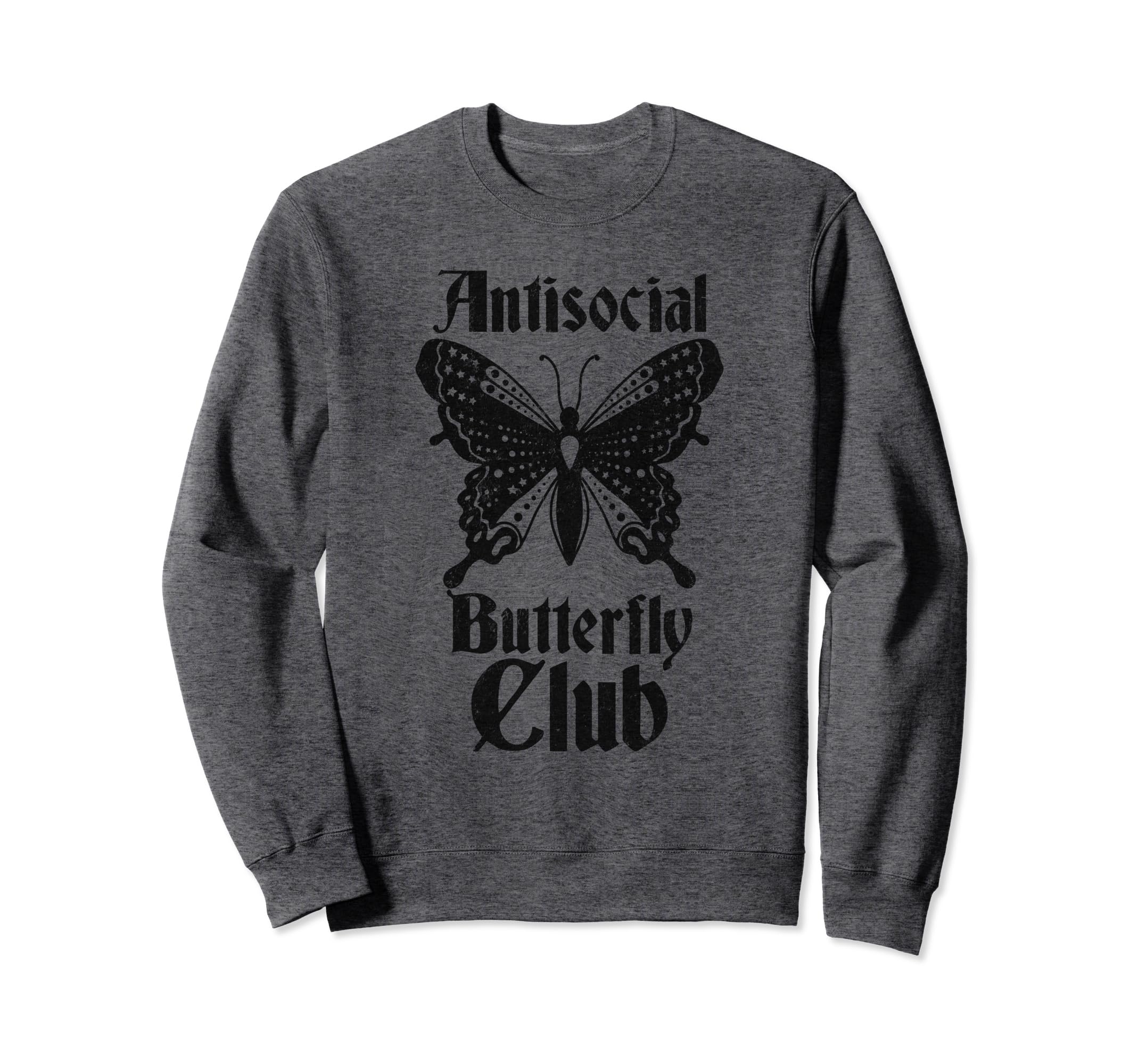 Antisocial Butterfly Club Sweatshirt - Aesthetic Graphic for Adults - T-Shirt, Sweatshirt, Hoodie