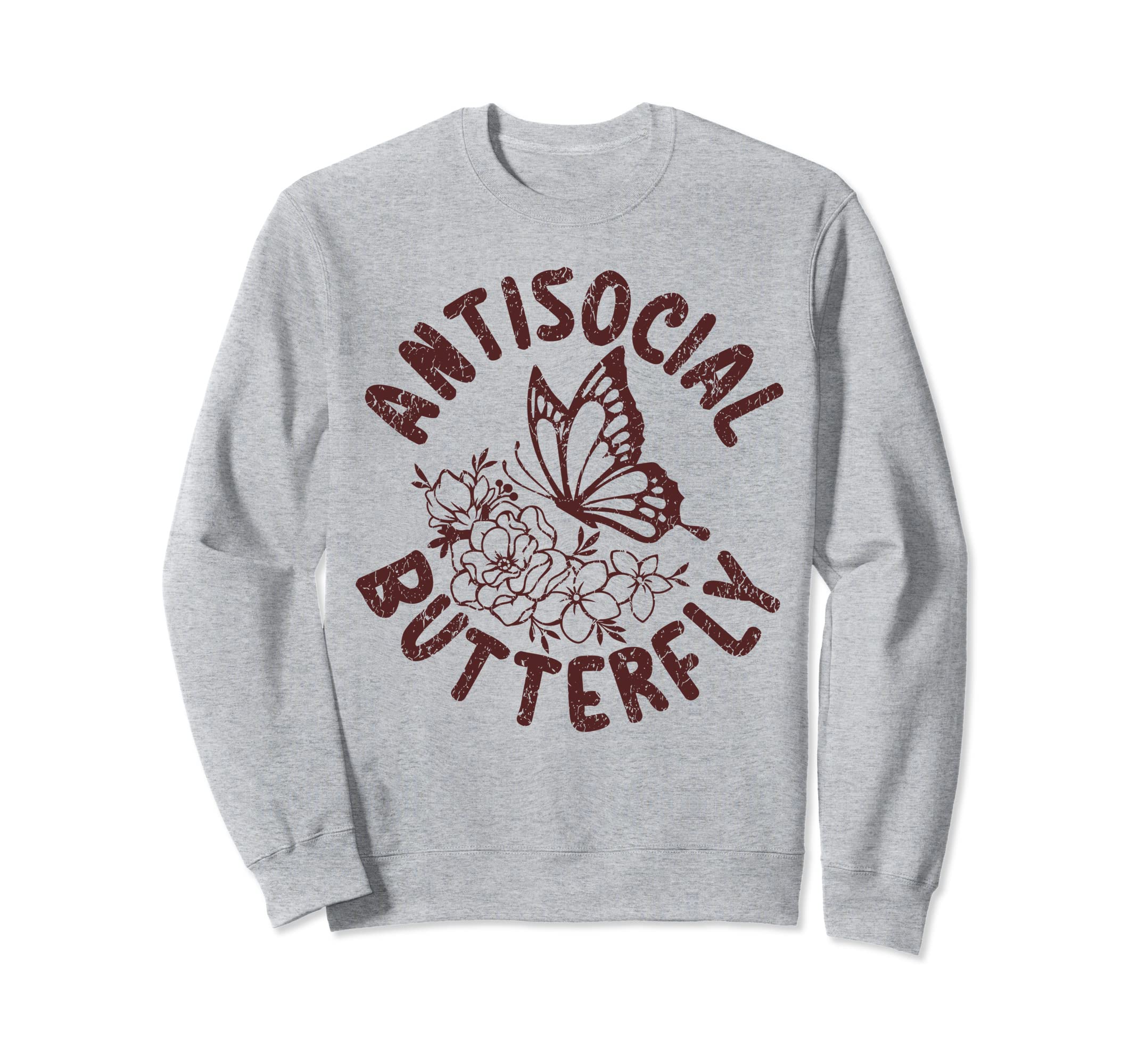Insect Antisocial Butterfly Sweatshirt - Minimalist Print Men Women - T-Shirt, Sweatshirt, Hoodie
