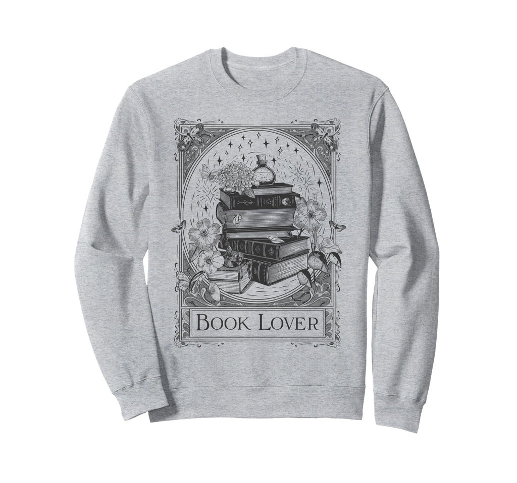 Book Lover Bibliophile Floral Sweatshirt - Casual Everyday Wear Unisex - T-Shirt, Sweatshirt, Hoodie