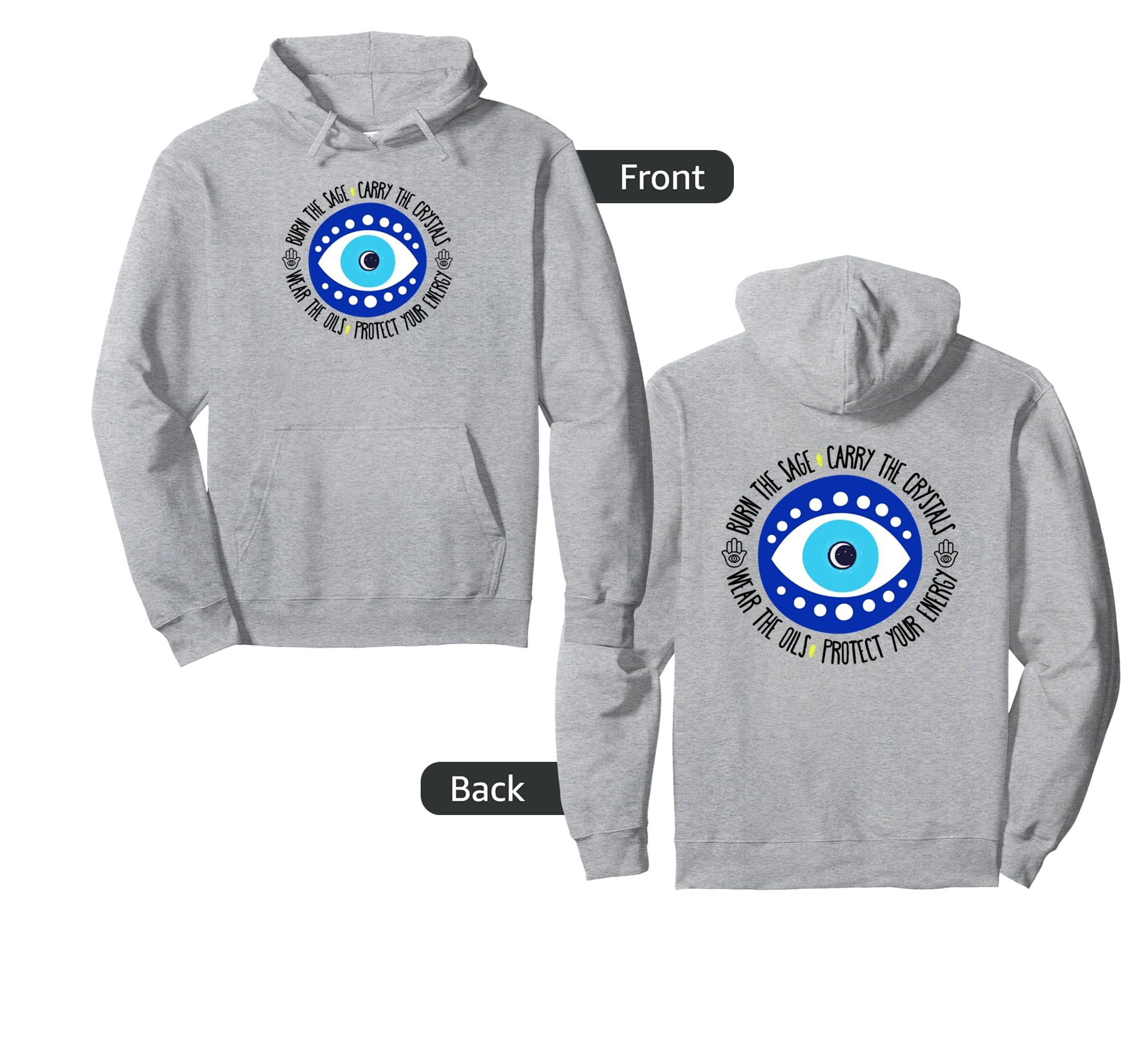 Protect Your Energy Burn Sage Hoodie - Casual Everyday Wear Men Women - T-Shirt, Sweatshirt, Hoodie