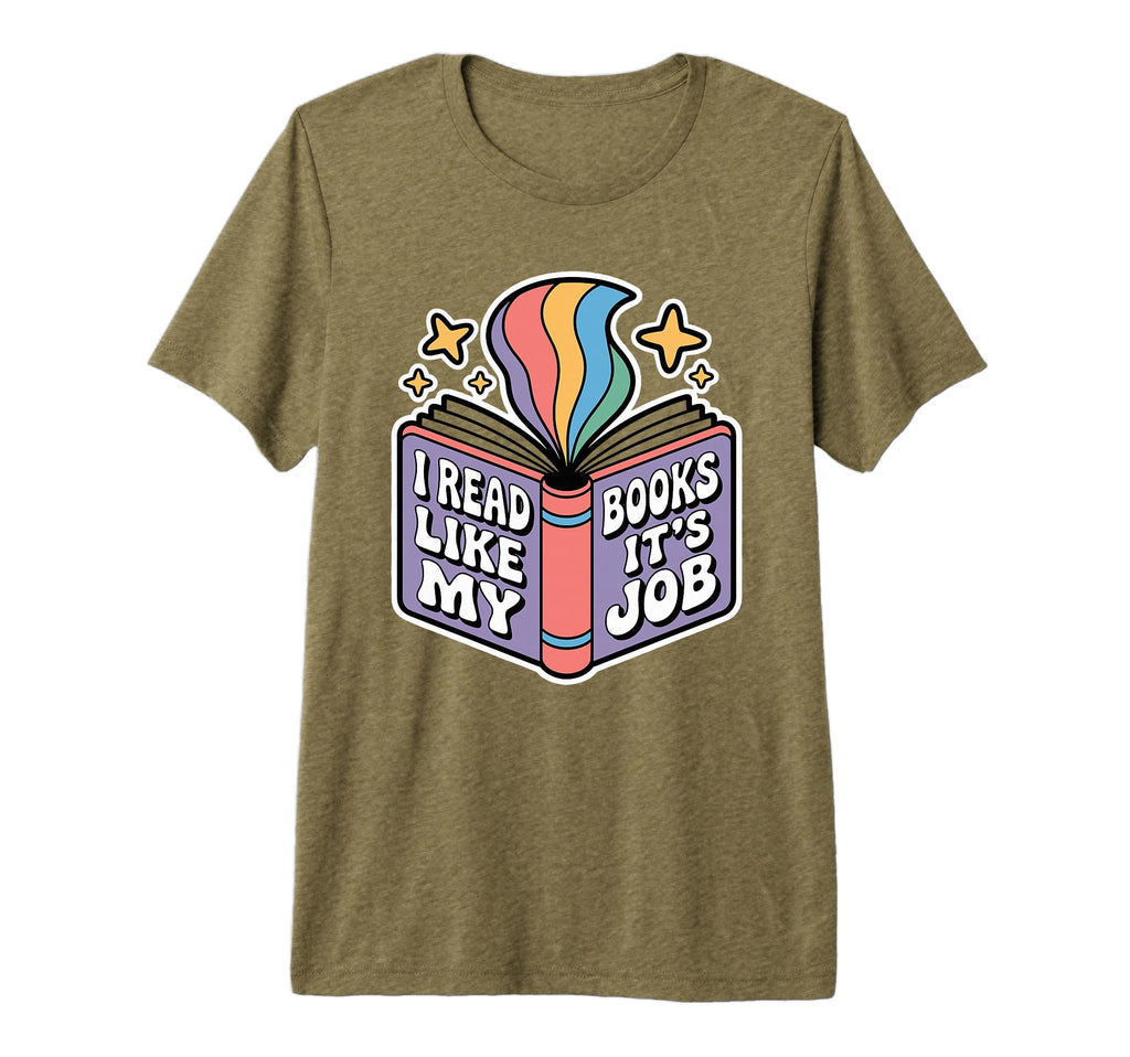 I Read Books Like Its My Job Librarian T-Shirt - Minimalist Print Unisex - T-Shirt, Sweatshirt, Hoodie
