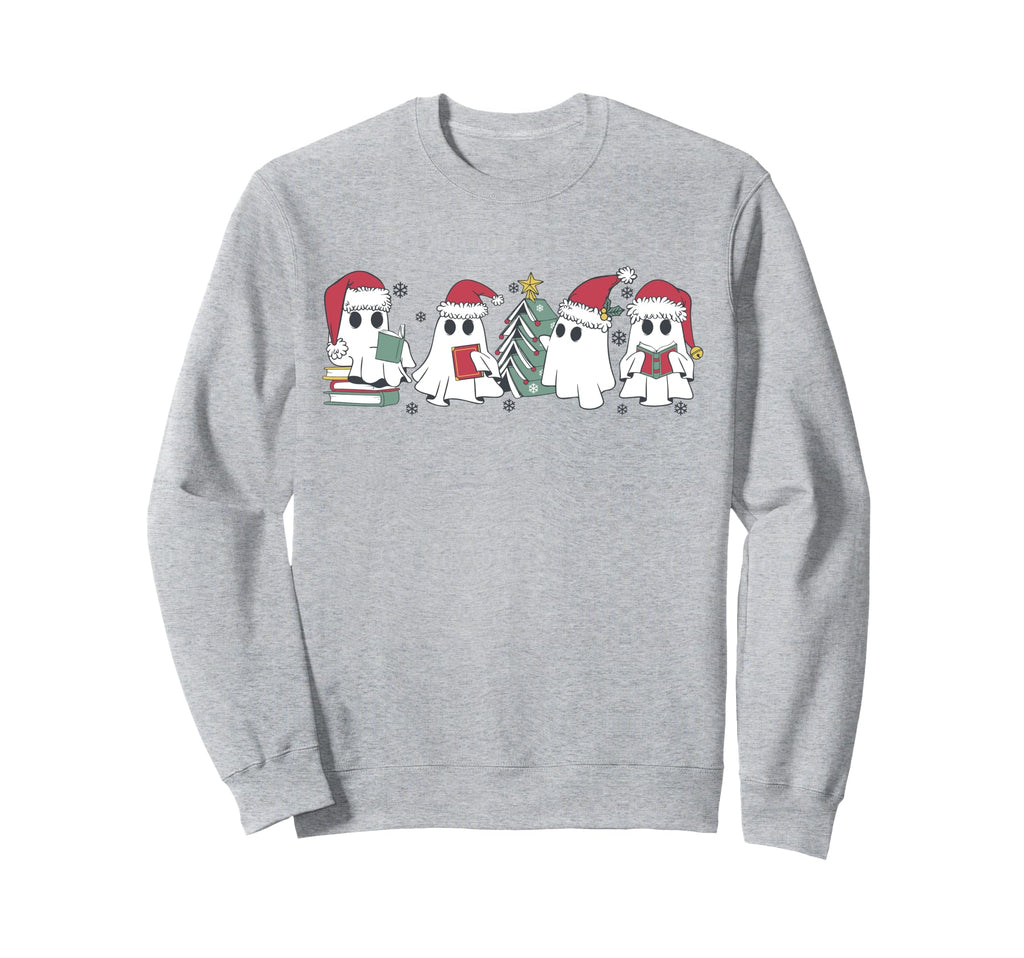 Read More Books Ghost Santa Hat Sweatshirt - Custom Art Print Men Women - T-Shirt, Sweatshirt, Hoodie