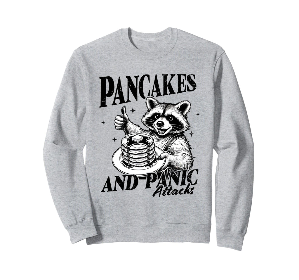 Pancakes And Panic Attacks Self Sweatshirt - Minimalist Print Men Women - T-Shirt, Sweatshirt, Hoodie