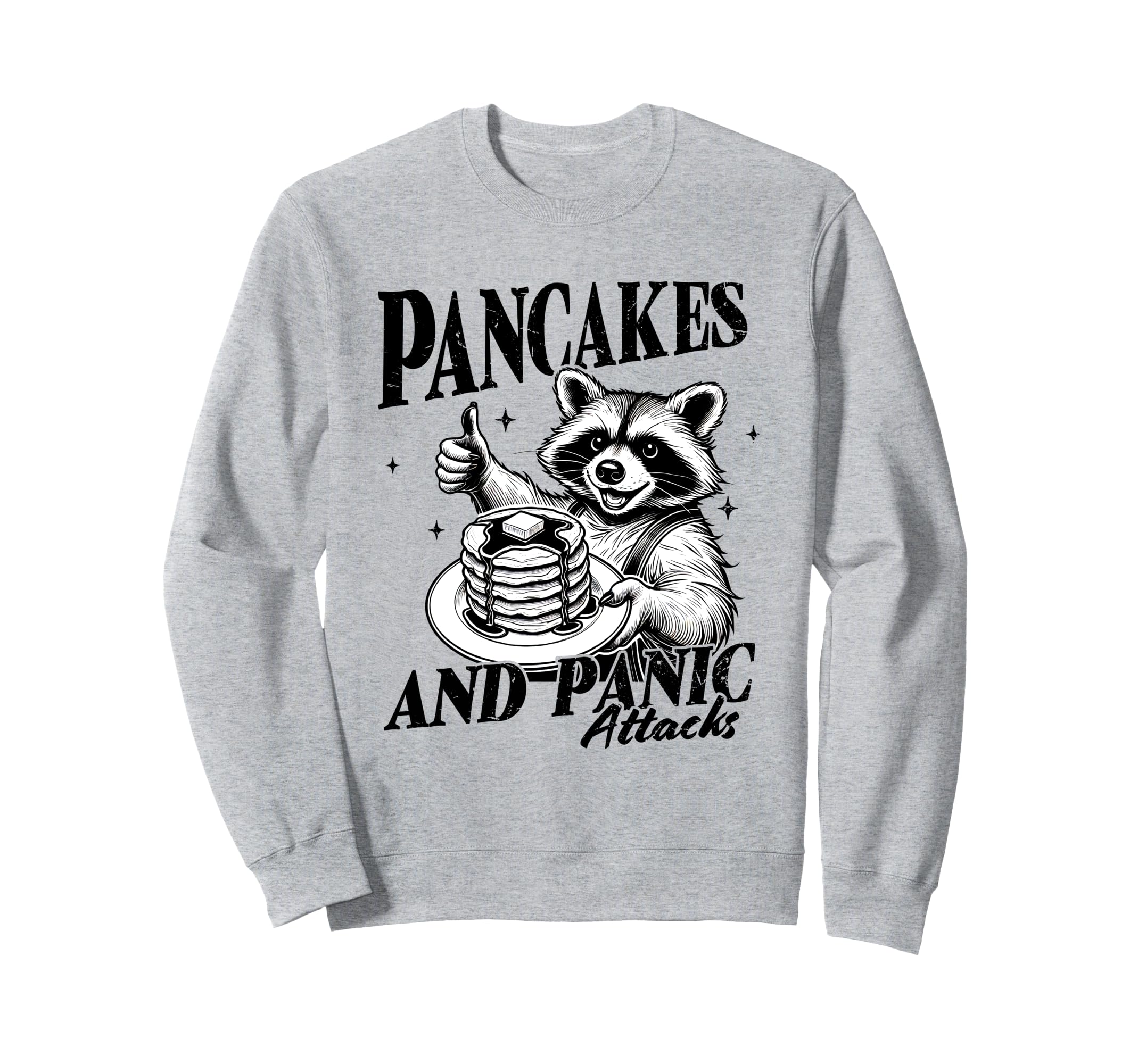 Pancakes And Panic Attacks Self Sweatshirt - Minimalist Print Men Women - T-Shirt, Sweatshirt, Hoodie