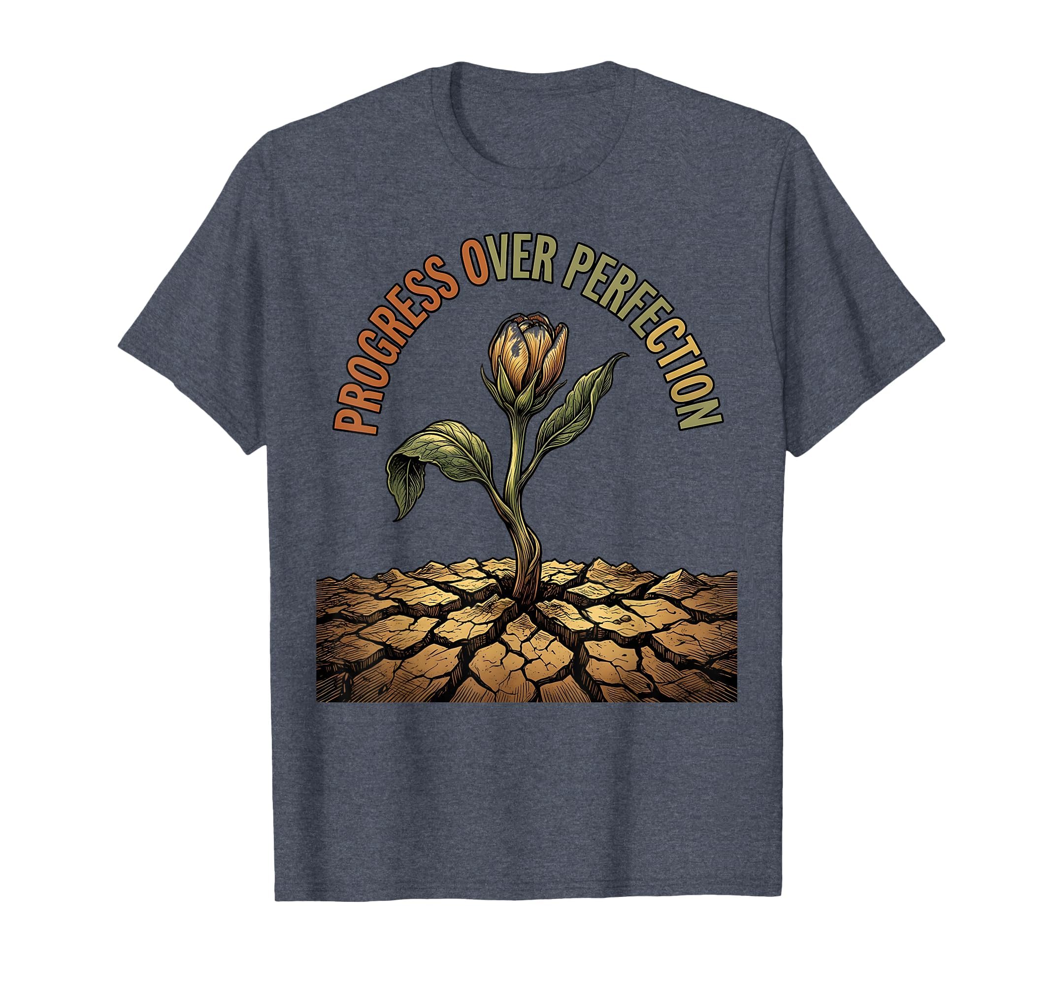 Progress Over Perfection Mental T-Shirt - Minimalist Print for Adults - T-Shirt, Sweatshirt, Hoodie