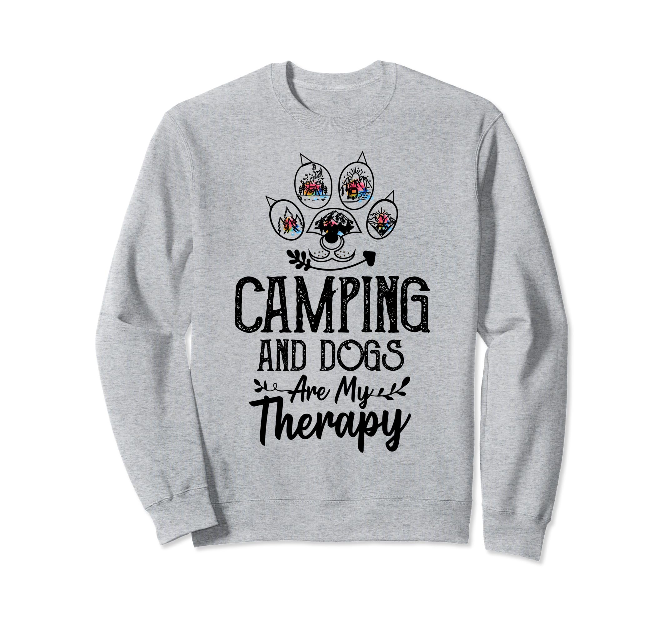 Mountain Funny Camping And Dog Sweatshirt - Casual Everyday Wear Unisex - T-Shirt, Sweatshirt, Hoodie