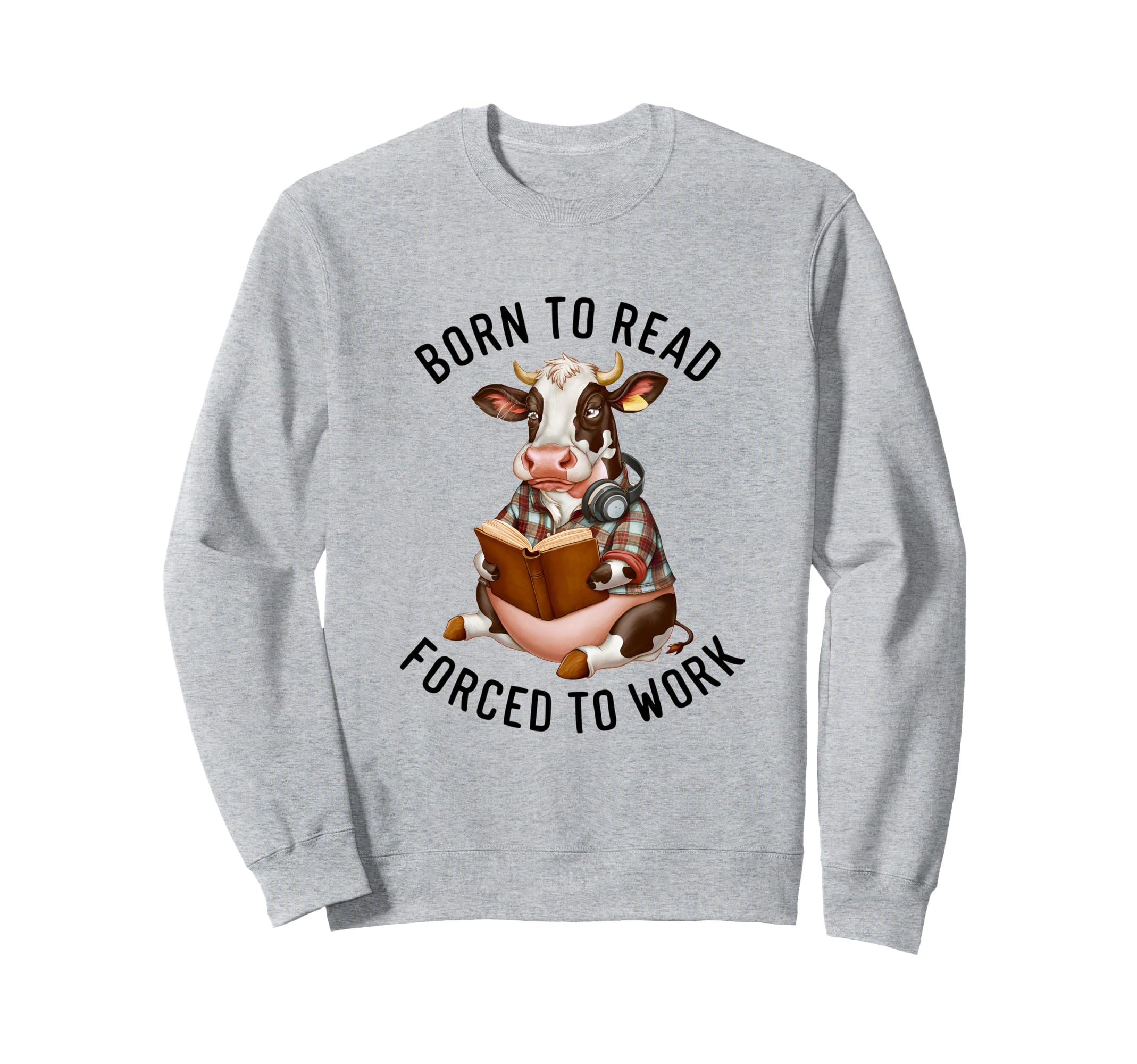 Funny Cow Wearing Headphones Sweatshirt - Streetwear Style Men Women - T-Shirt, Sweatshirt, Hoodie