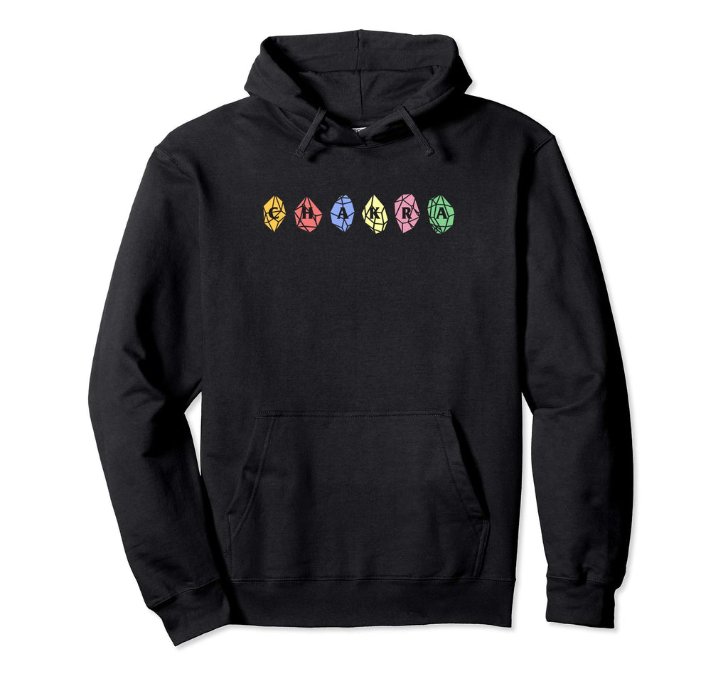 Chakra Life Energy Crystals Sanskrit Hoodie - Fun Novelty Design Men Women - T-Shirt, Sweatshirt, Hoodie
