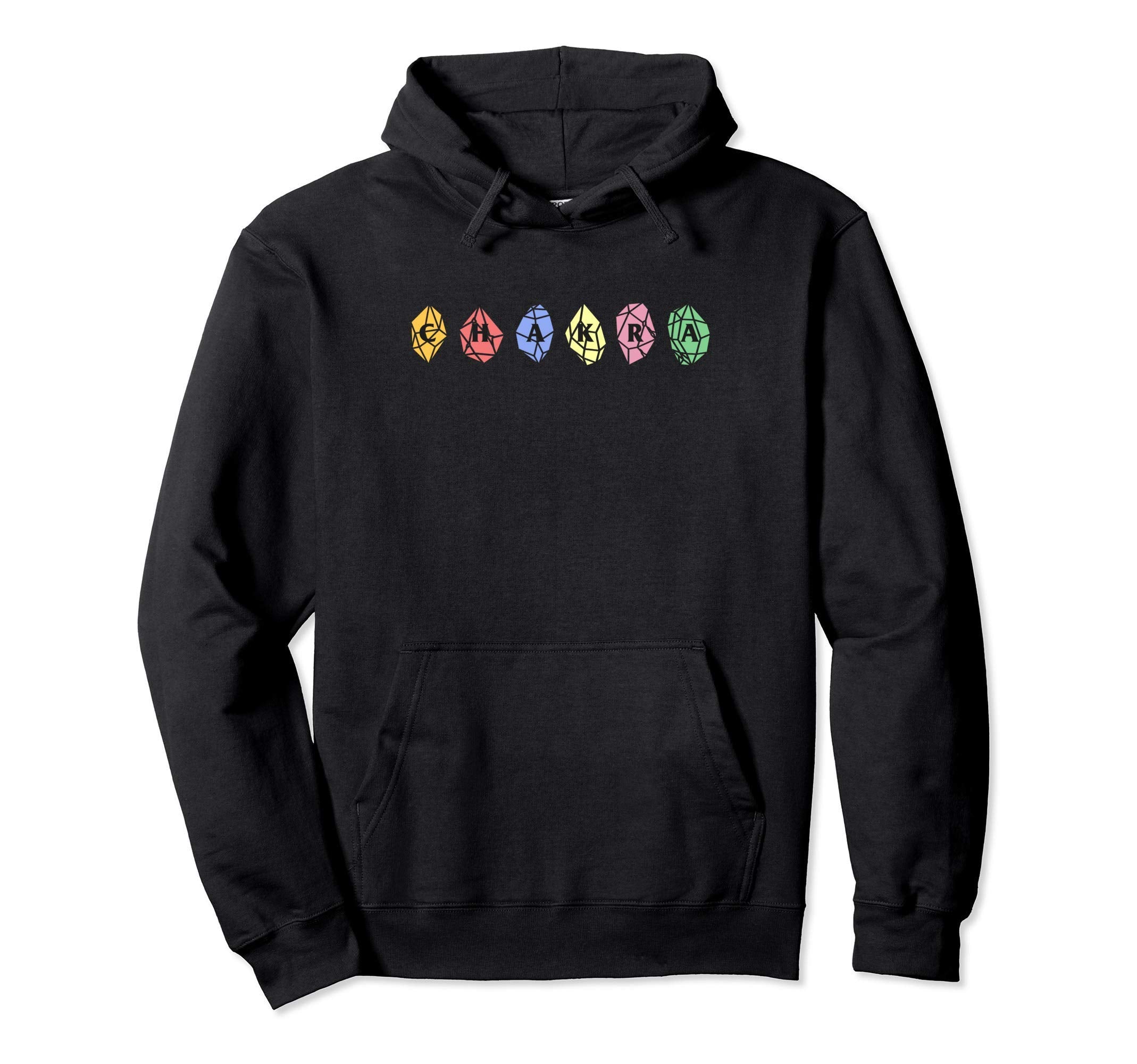 Chakra Life Energy Crystals Sanskrit Hoodie - Fun Novelty Design Men Women - T-Shirt, Sweatshirt, Hoodie