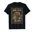 Books Are My Therapy Coffee T-Shirt - Casual Everyday Wear Men Women - T-Shirt, Sweatshirt, Hoodie