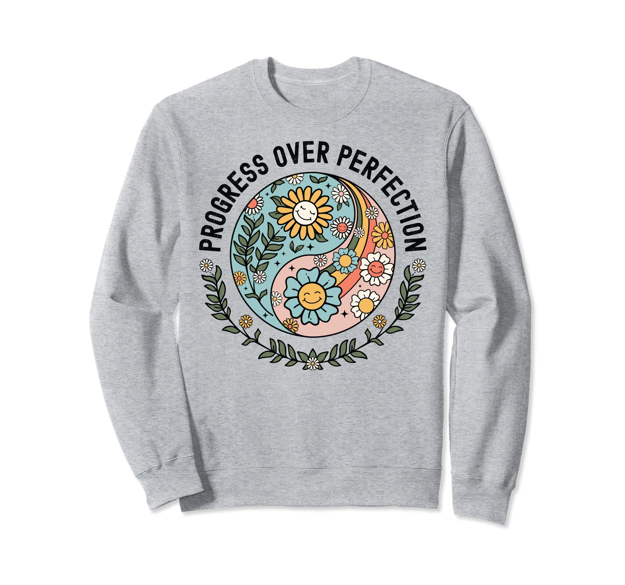Progress Over Perfection Teacher Back Sweatshirt - Minimalist Print Unisex - T-Shirt, Sweatshirt, Hoodie