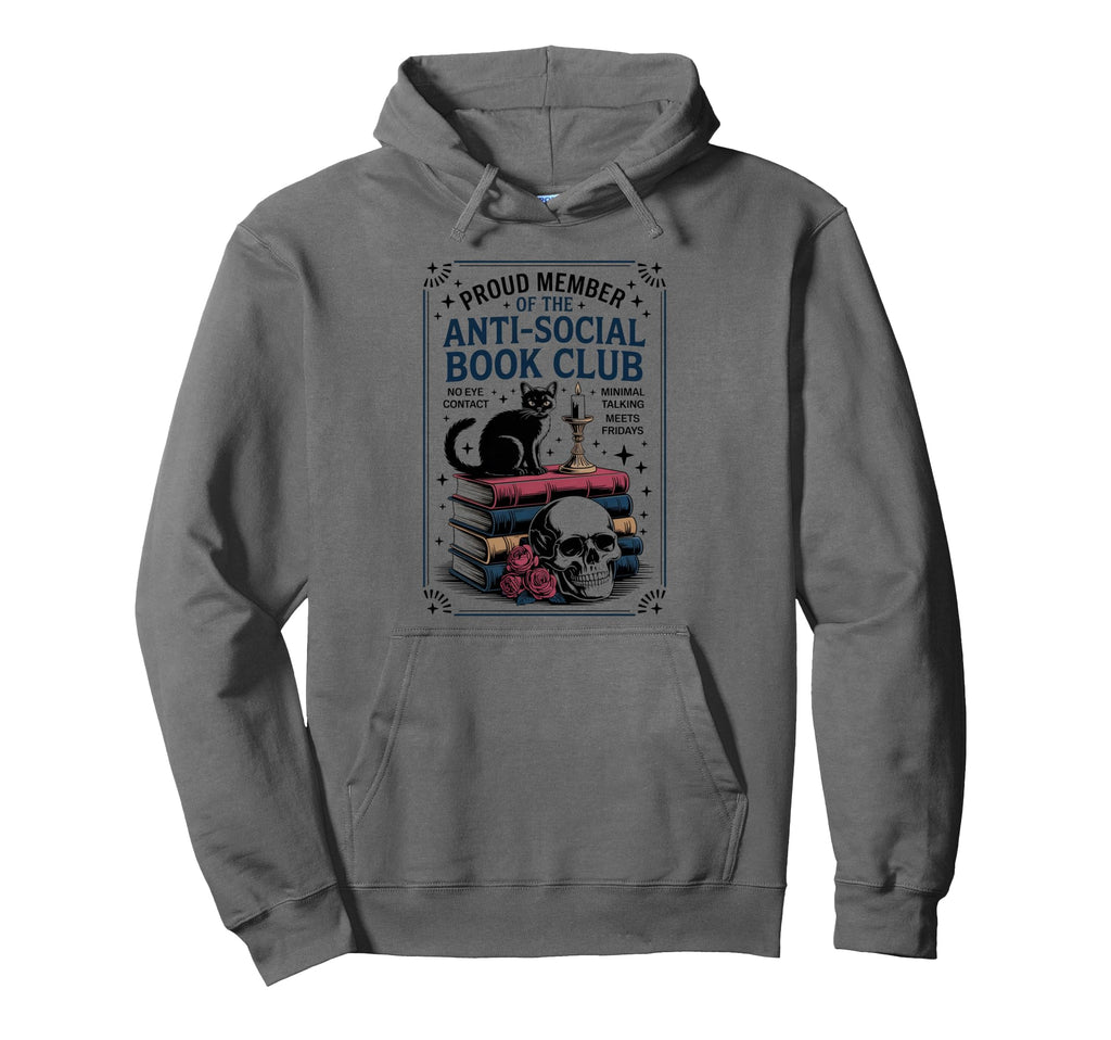 Anti Social Book Club Cat Hoodie - Streetwear Style for Adults - T-Shirt, Sweatshirt, Hoodie