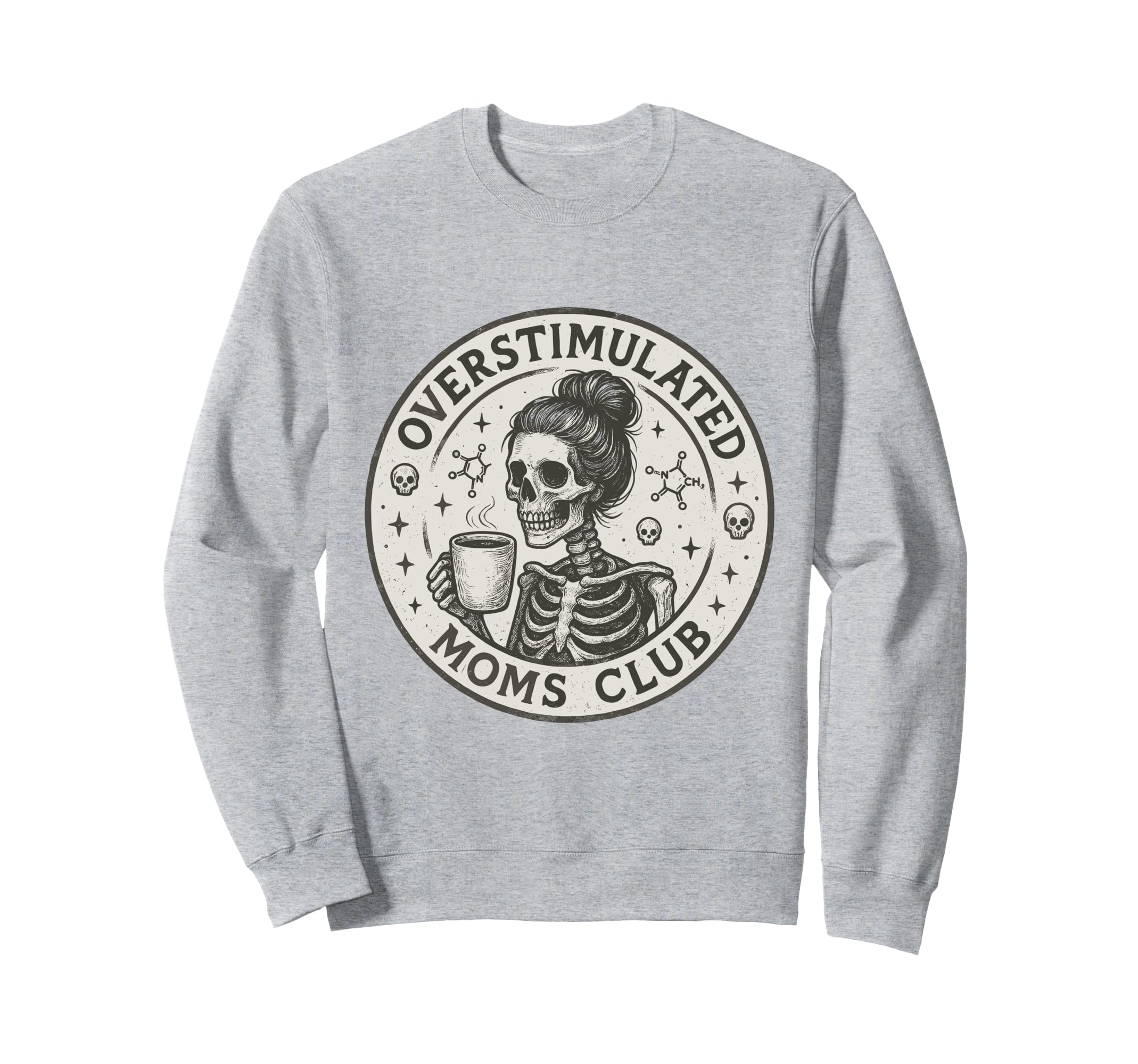 Moms Club Overstimulated Groovy T-Shirt - Casual Everyday Wear Men Women - T-Shirt, Sweatshirt, Hoodie