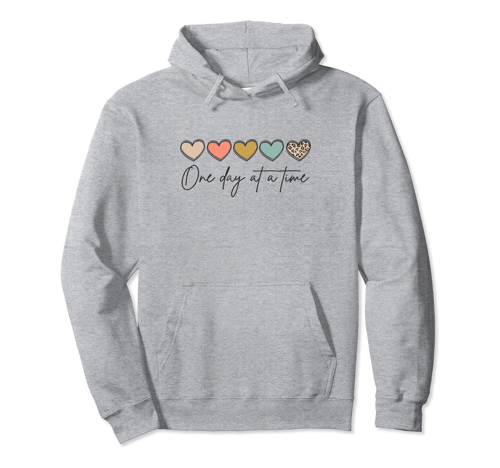 One Day Time Colorful Hearts Mental Hoodie - Trendy Graphic for Adults - T-Shirt, Sweatshirt, Hoodie