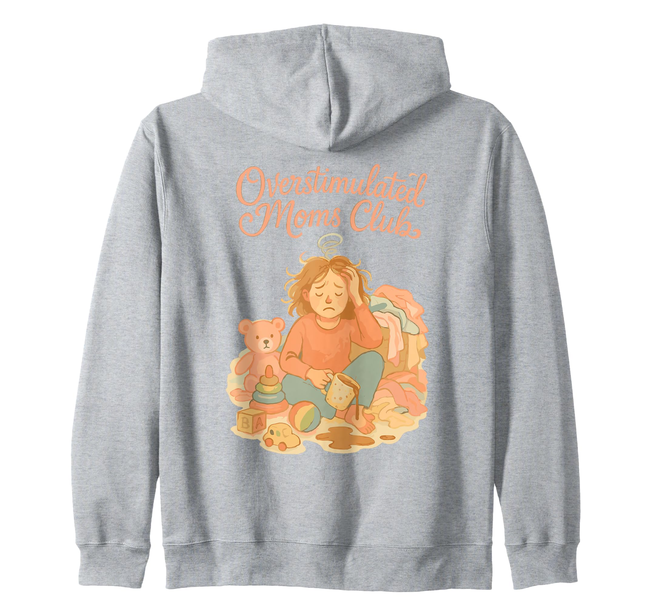 Groovy Overstimulated Moms Club T-Shirt - Aesthetic Graphic Men Women - T-Shirt, Sweatshirt, Hoodie