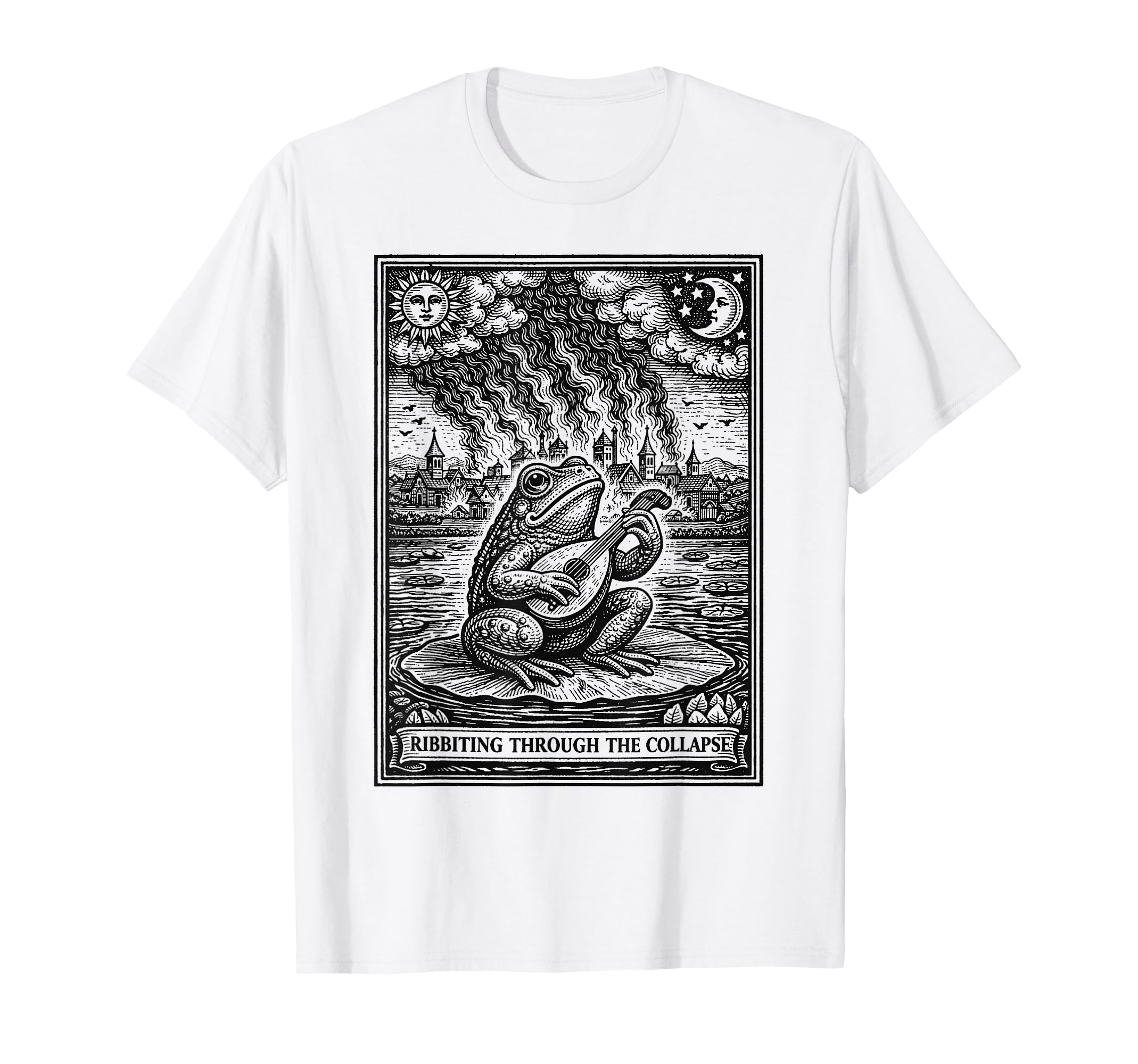 Funny Medieval Frog Mental Health T-Shirt - Graphic Print Men Women - T-Shirt, Sweatshirt, Hoodie